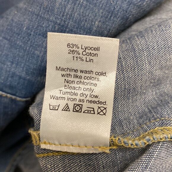 J. Crew Factory Chambray Popover Top XS - Picture 3 of 6